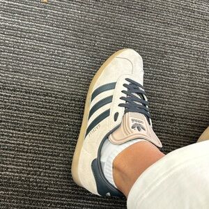 Adidas Gazelle sneakers, size us 7 1/2, color light beige, suede,